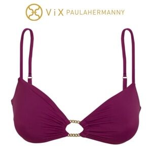 VIX BY PAULA HERMANNY Erin Bikini Top In Purple sz M